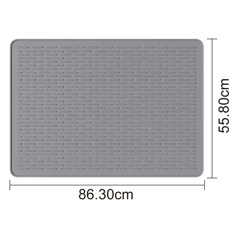 Large Silicone Mat - Heat Resistant Cooktop Pad Cover with Drainage Multi-Purpose Kitchen Counter Mat Under Sink Laundering Mats