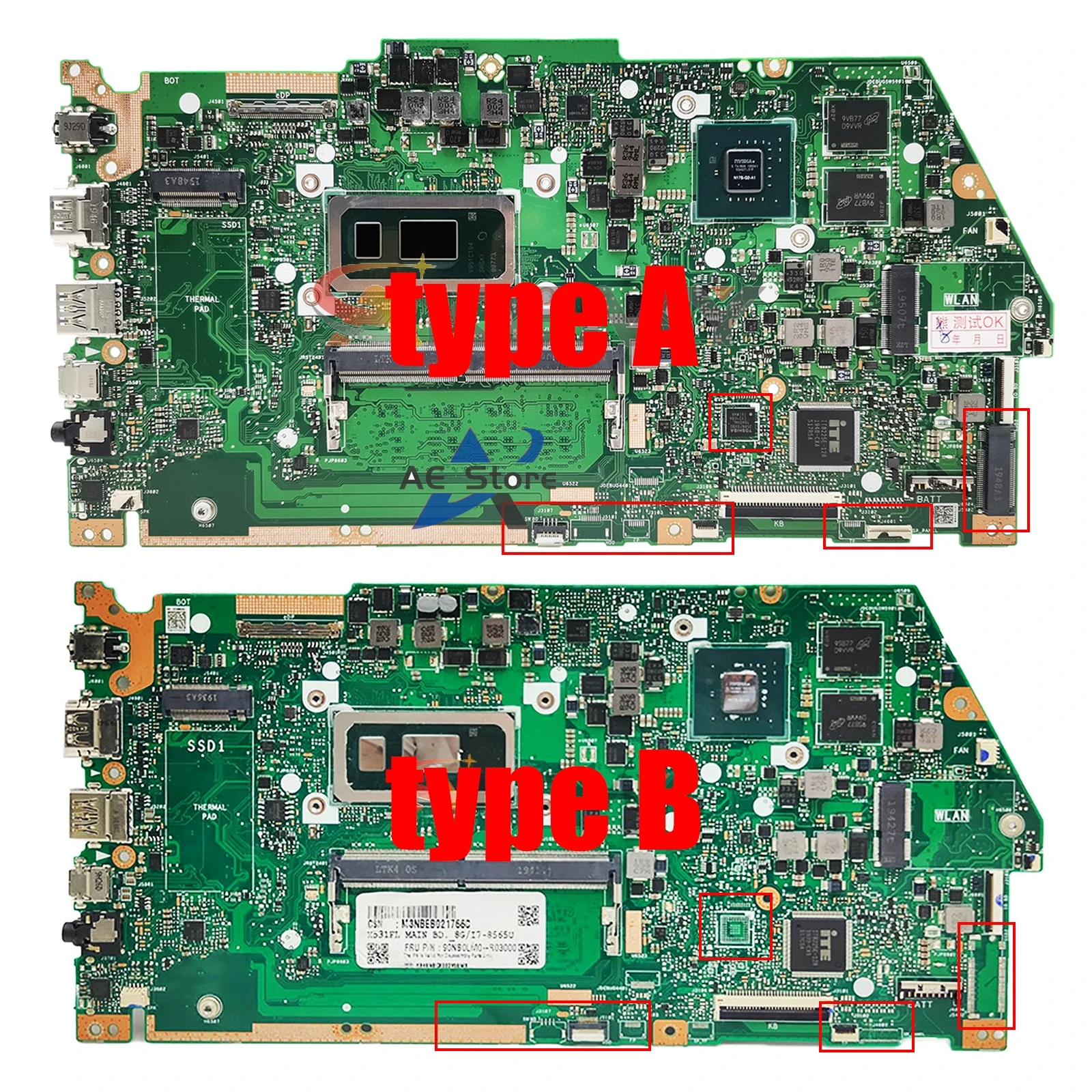 X532FL X532FLC Mainboard For ASUS X531FL X532F X531F S531F K531F V531F S532F K532F V532F Laptop Motherboard i3 i5 i7 8th/10th