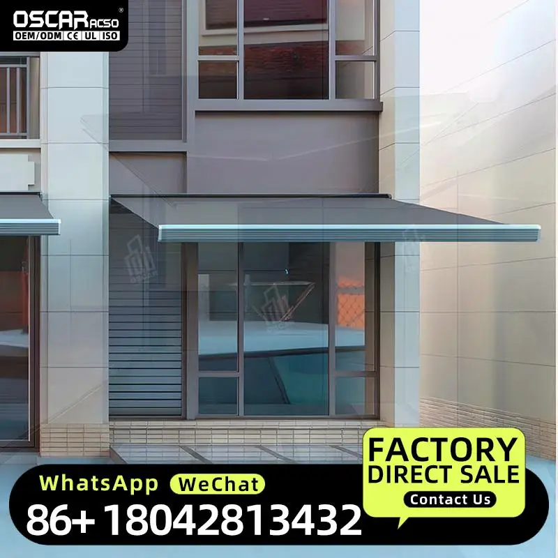 

Electric Retractable Folded Arm Outdoor Awnings for Garden with Full Cassette Design Suitable for Patio Balcony and Yard Retract