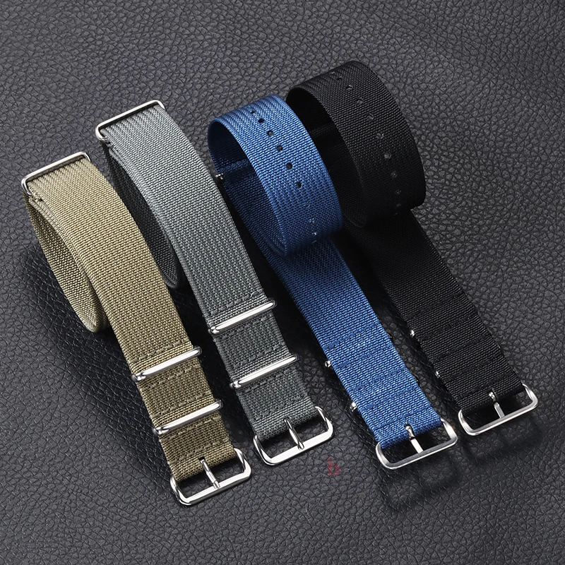 Premium Quality Ribbed Strap For Ballistic Fabric Watch straps Replacement Watchband 20mm 22mm Nylon Watch Band Accessories