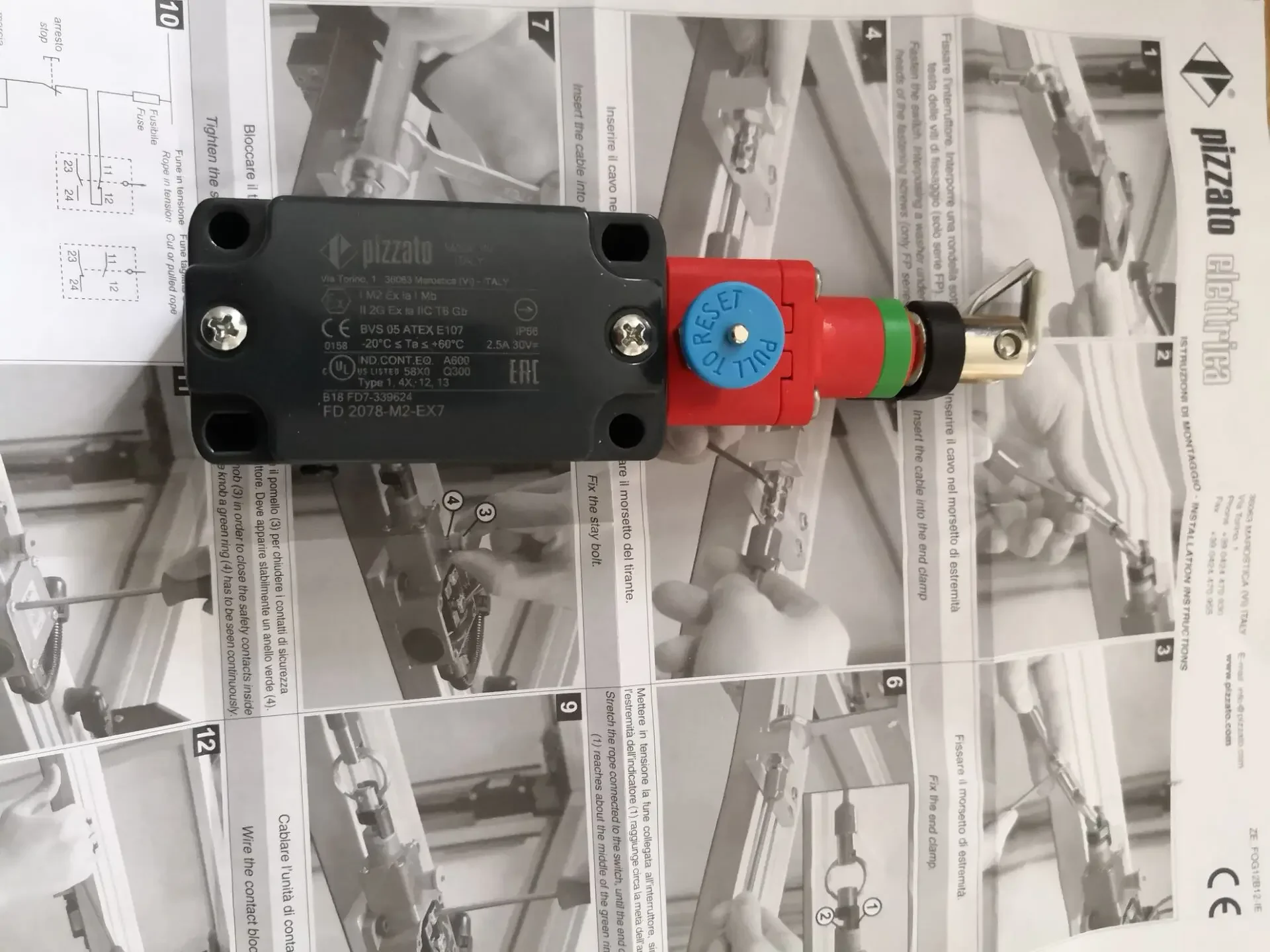 New original Pizzato explosion-proof pull rope switch FD 2078-M2-EX7