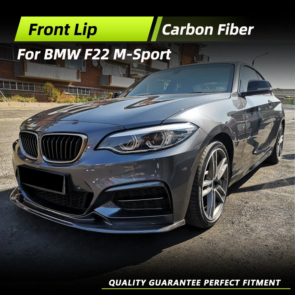 

Car Front Bumper Body Kits Spoiler Splitters for BMW 2 Series F22 M Sport 2014-2019 Carbon Fiber Car Front Lip Spoiler Guard