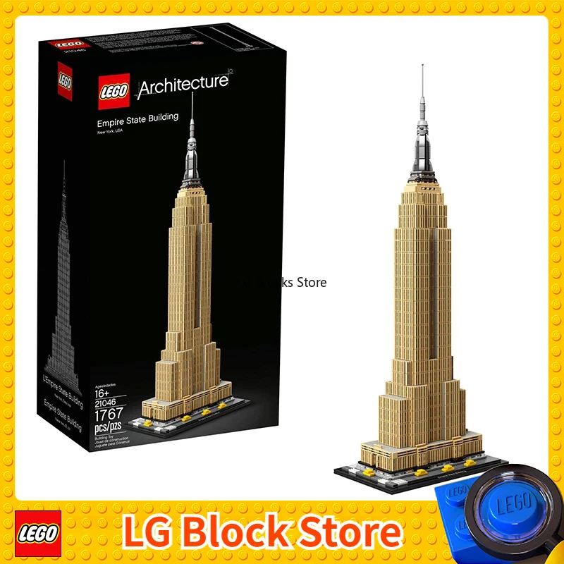 LEGO Architecture Empire State Building 21046 New York City Skyline Build It Yourself Model Skyscraper Toys Age 16+ (1767Pieces)