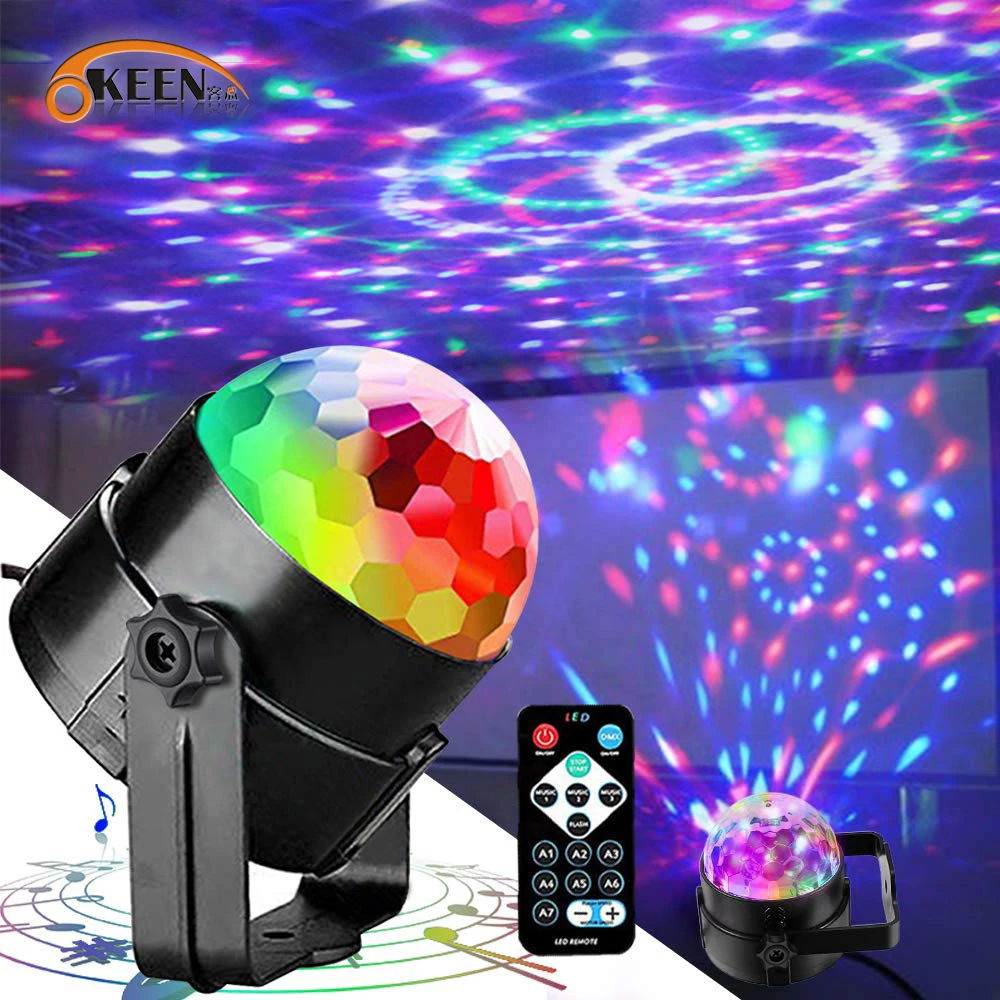 

OKEEN LED Car Interior Roof Star Light RGB Stage Lamp With Remote Control Laser Projector Lamps For DJ Party Christmas Lights