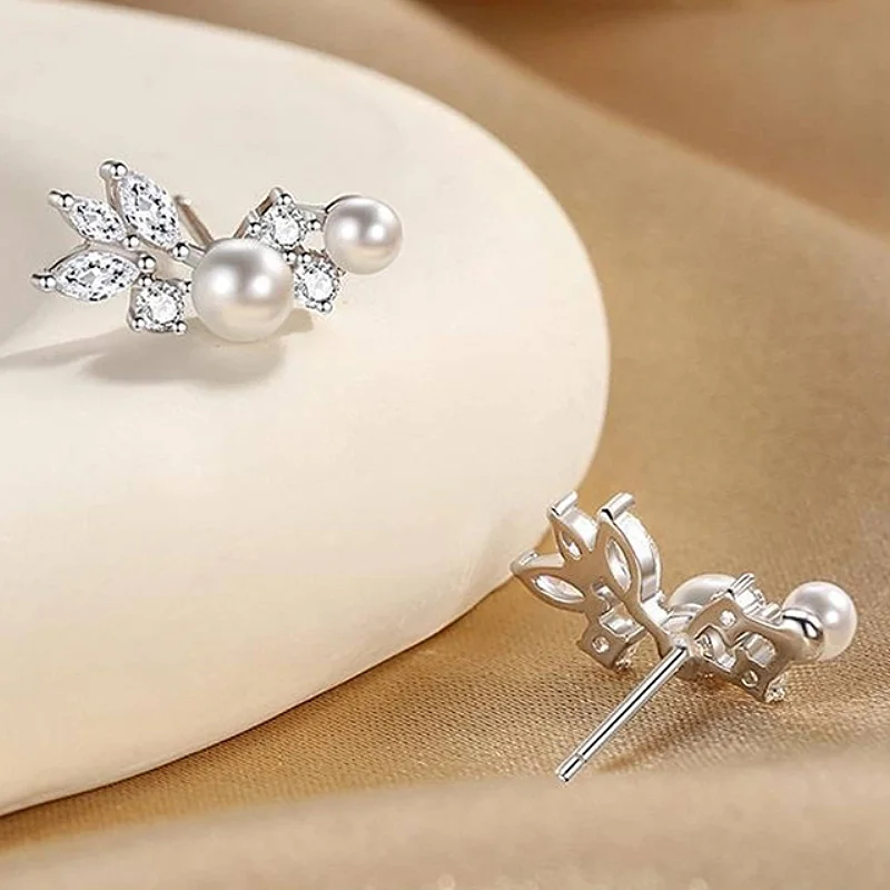 Huitan Trendy Fancy Silver Color/Gold Color Women's Stud Ear