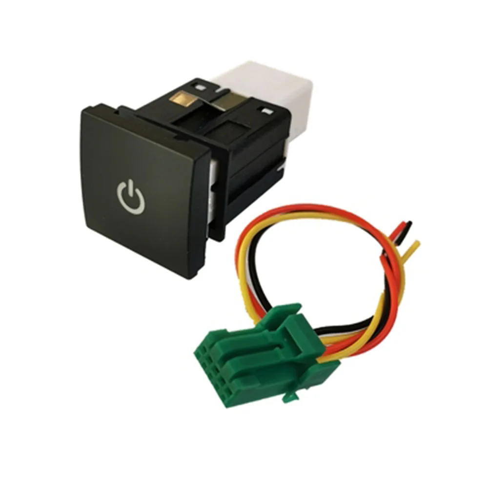Car Red LED Power On Off Switch Packing Radar Fog Light Fan Music Switch Button For VW Golf 6 Jetta 5 MK5 Caddy EOS Scirocco