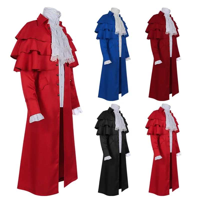 Mittelalterlicher Retro-Herren-Jahet-Halloween-Kragen, Priester-Robe, Mantel, Bühnenkostüm, chinesische Produktion, 2025, Frühlingssaison