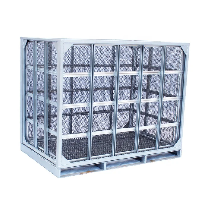 

Big Capacity Mesh Storage Container Galvanized Wire Cage Moving Boxes