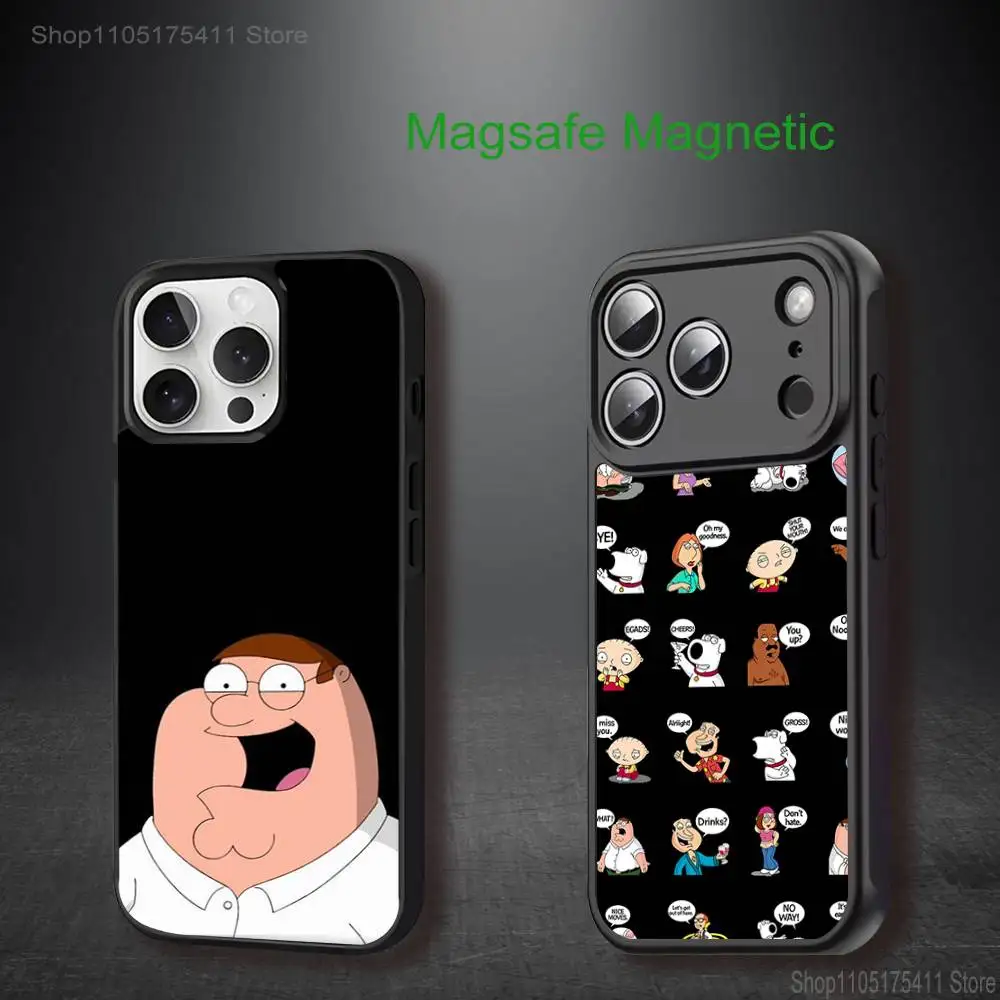 

F-Family Funny G-Guy For iPhone 11,12,13,14,15,16,17,Pro,Max,Plus,Mini,SE4,E Phone Case Magnetic Magsafe Wireless Charging
