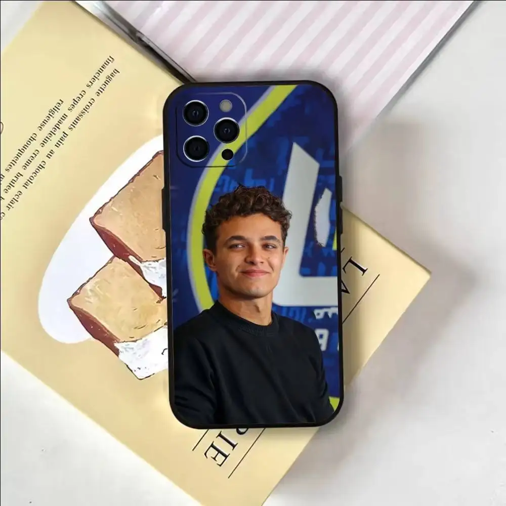 L-Landos N-Norris   Phone Case For iPhone 17,16,15,14,13,12,11 Plus,Pro Max,Soft Silicone Black Cover