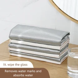 2PCS Microfiber Glass Cleaning Cloth Rag Lint-Free For Glass Kitchen Mirror Water Absorption Quick Dry Fish Scale Rag Polishing