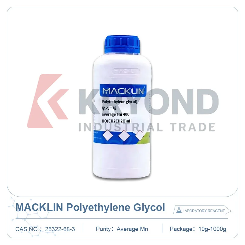 MACKLIN Polyethylene Glycol PEG 400 Laboratory Reagent CAS 25322 68 3 for Chemical Research Testing Industrial Grade 10g 1000g