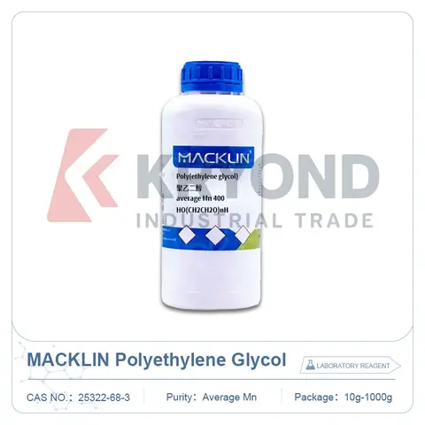MACKLIN Polyethylene Glycol PEG 400 Laboratory Reagent CAS 25322 68 3 for Chemical Research Testing Industrial Grade 10g 1000g