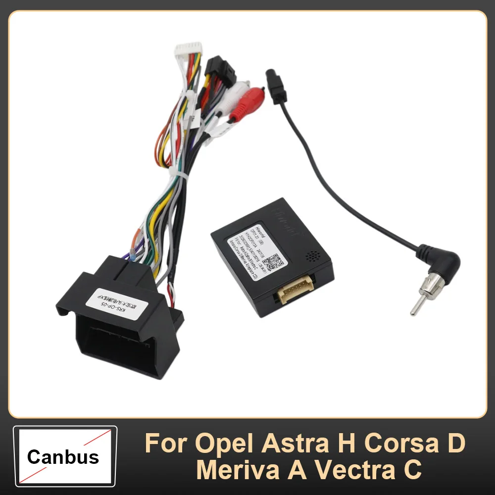 Car Stereo Wire Harness CAN Bus Decoder 16Pin To Quad Lock Plug Cable Adaptor For Opel Astra H Corsa D Meriva A Vectra C