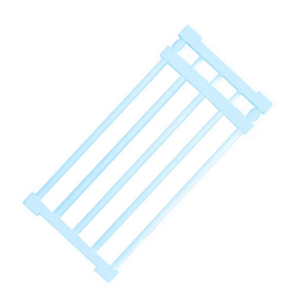 

Retractable Rack Shelf 30-40cm No Need to Drill Storage Rack Shelf for Cupboard Wardrobe(Light Blue)
