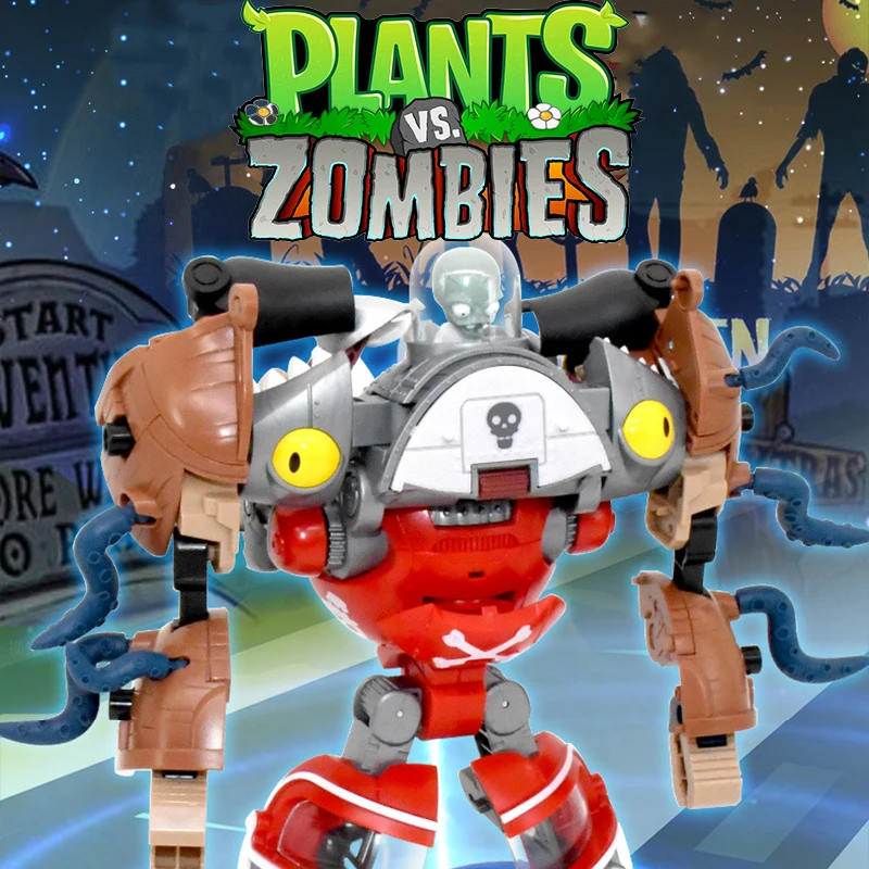 Plants Vs Zombies Toy Hybrid Version Transfiguration Robot Set Combined With King Kong Zombie King For Boy Toy