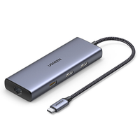 UGREEN USB C Hub with 4k/HDMI ,9-in-1 USB C to Ethernet Adapter, 5Gbps USB-A 3.0 Docking Station,PD 60W Charging, SD Card Reader
