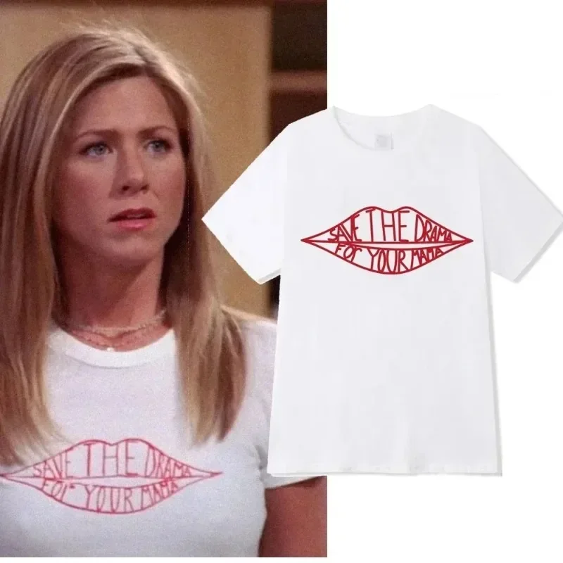 T-shirt unisexe 2026 Friends TV Show Rachel Save Drama Kawaii Mom, style Harajuku Kawaii, vêtements Y2K pour femmes