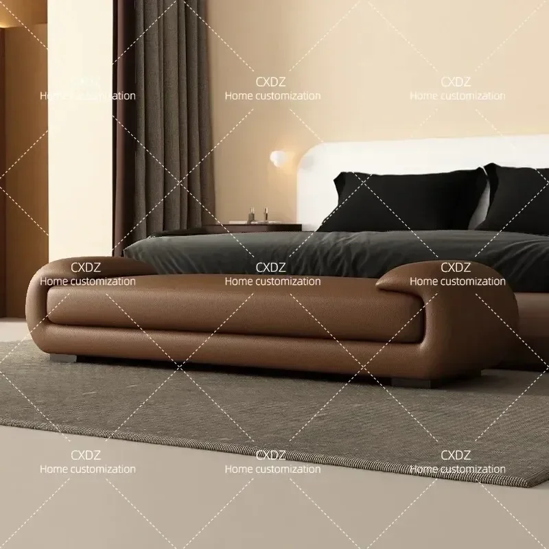 Light Luxury Bedroom Bedside Stool Storage Bench End of Bed Seat Small Sofa for Clothing Storage Sitting Area Modern Home
