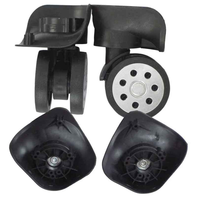 

AF89-4 шт./компл. сменные колеса для чемодана, поворотные универсальные поворотные колеса, черные двойные роликовые колеса для улицы