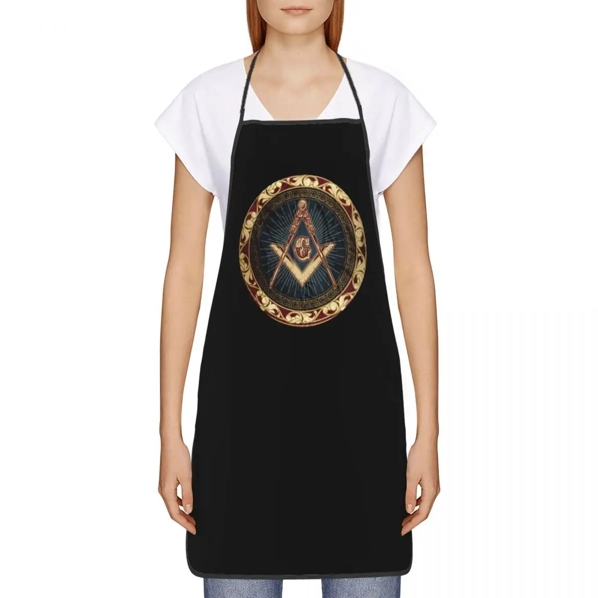 Funny Freemasonry Bib Aprons Women Men Unisex Kitchen Chef Masonic Freemason Tablier Cuisine for Cooking Baking Painting