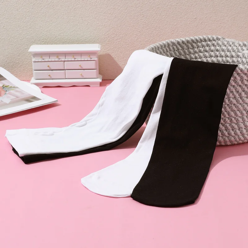 Mode weiße Spitze Top Farbe ab Spleiß links rechts-freie Größe (schwarz und weiß) – Detail 5