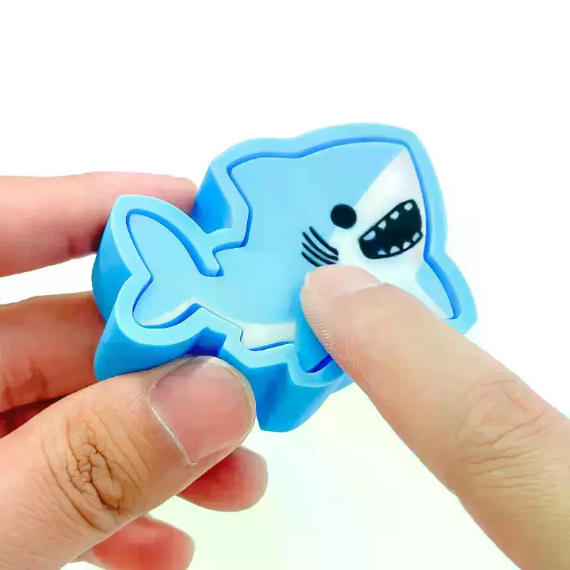 Cartoon Animals Clicker Keychain Keyboard-Style Sensory Toy For Stress Relief, Anxiety & ADHD, Decompression Gift For Kids