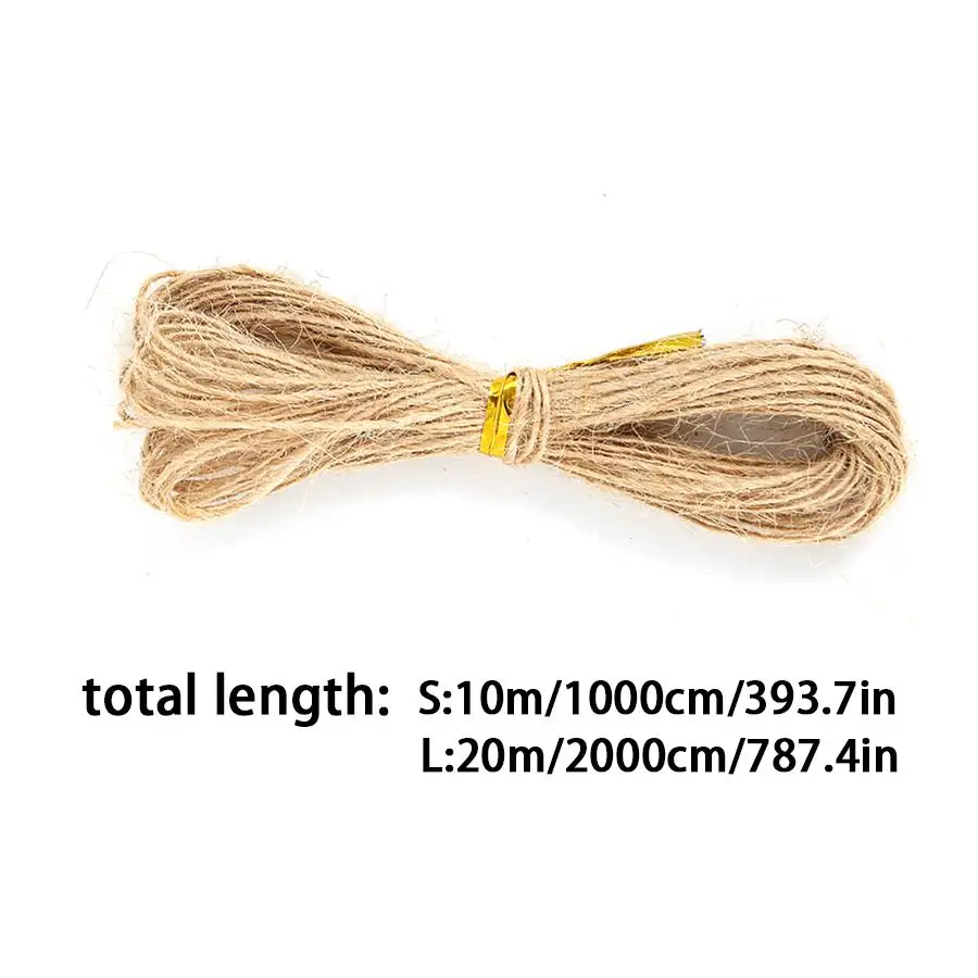 1pc Hemp Twine Rope, Flexible Fiber DIY Craft Supplies, Multipurpose Binding Cord for Gardening Bundling, Label Tag Hanging XJM