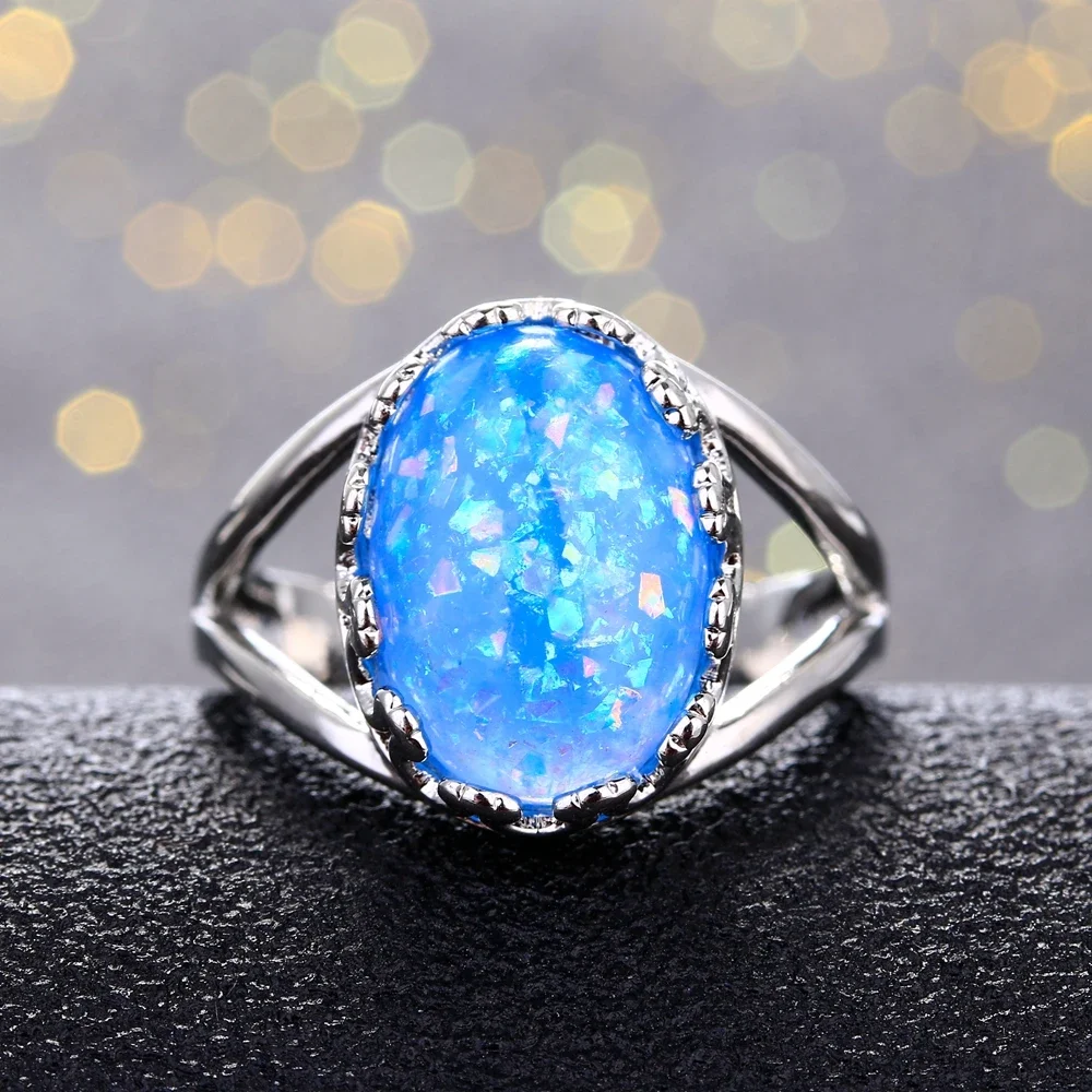 Opal Rings 925 Silver Jewelry Ring For Women Men Wedding Anniversary Christmas Gift  Accept Drop Shipping