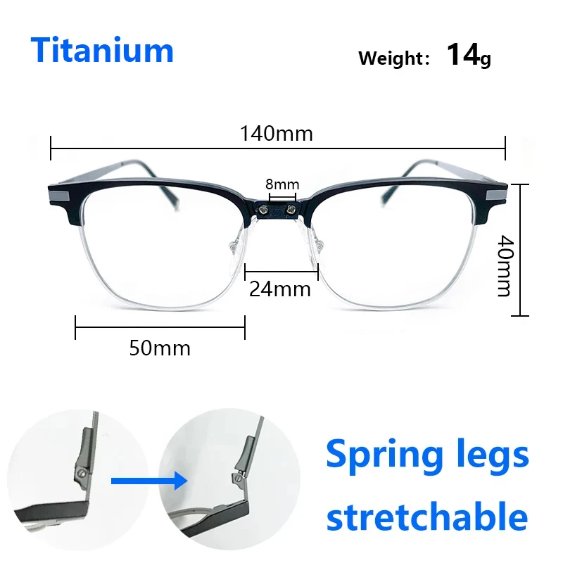Ginghealy Latest Ultra Light Titanium Frame Mirror Frame DIY Dental Surgery Loupes 8mm Reserved Hole Assembly Headlight