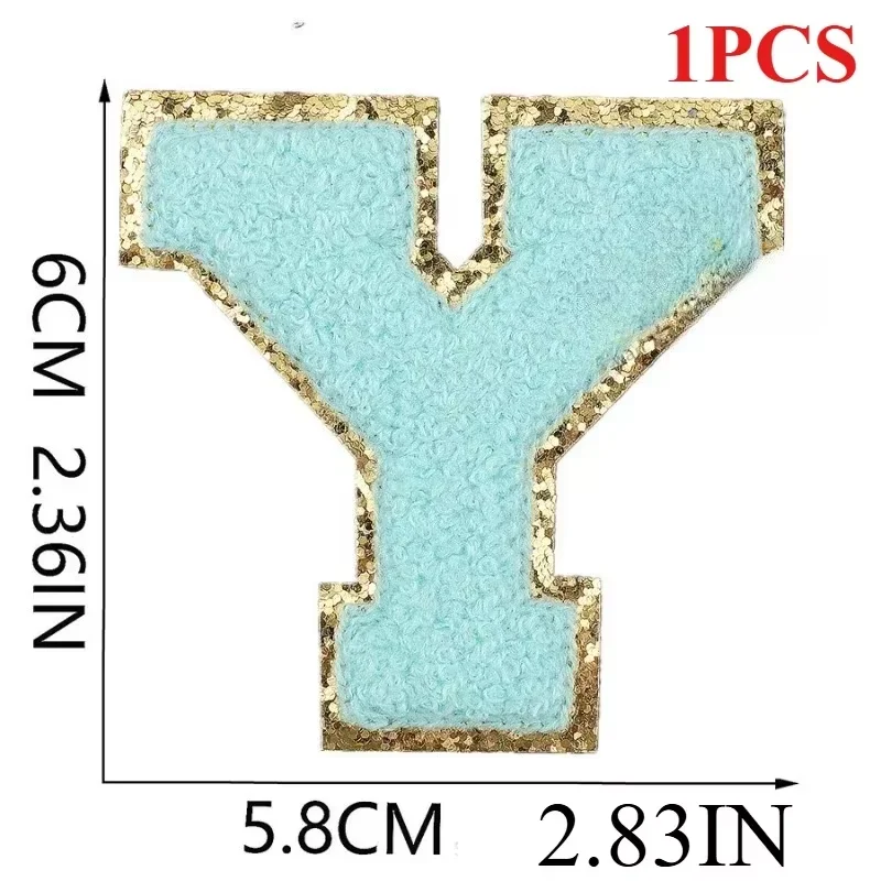 منشفة التطريز بحيرة الأزرق الإنجليزية رسائل التطريز القماش ملصق حقيبة الديكور التصحيح ملصق الكي بقع للملابس #1