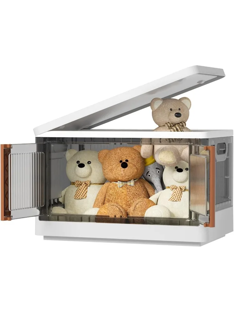 

Контейнеры для хранения с крышками, складные и штабелируемые контейнеры для хранения, пластиковый органайзер для шкафа, складной ящик для хранения на 8,4 галлона, Co