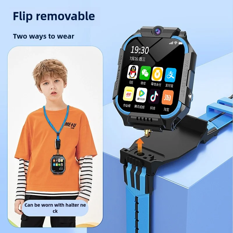 4G Android Kids الأطفال ساعة ذكية بطاقة SIM مكالمة فيديو كاميرا GPS بلوتوث الطفل Smartwatch دعم Play Store تحميل التطبيق