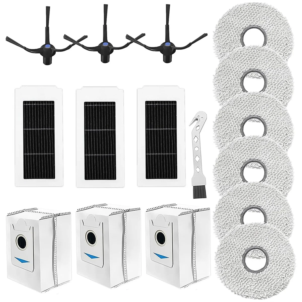 Popular para ecovacs deebot x5 omni/x5 pro escova lateral filtro hepa mop pano robô aspirador de pó acessórios