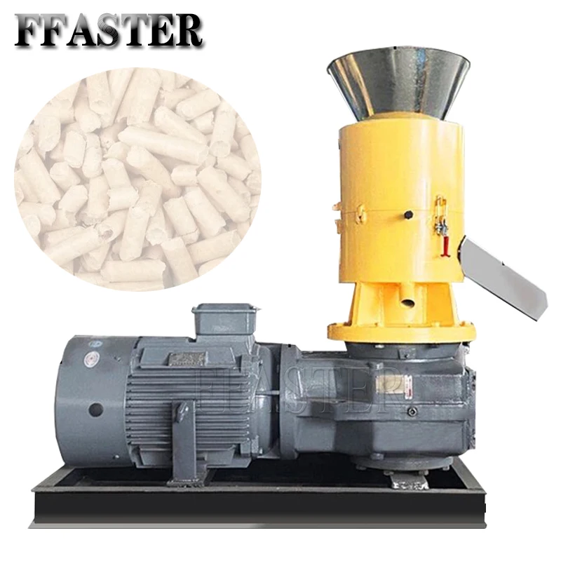 เครื่องทําเม็ดไม้ประสิทธิภาพสูงเครื่องอัดเม็ดขี้เลื่อยเชื้อเพลิงชีวภาพเครื่องอัดเม็ดอาหารสัตว์สําหรับการเกษตร