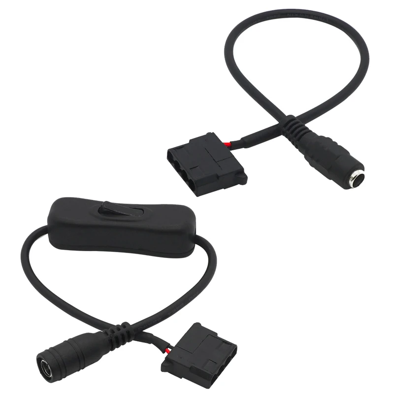 1/3/5PCS DC 5521 to Molex 4 Pin Power Supply Adapter Cable with for Computer Fan Surveillance Cameras Routers 28CM