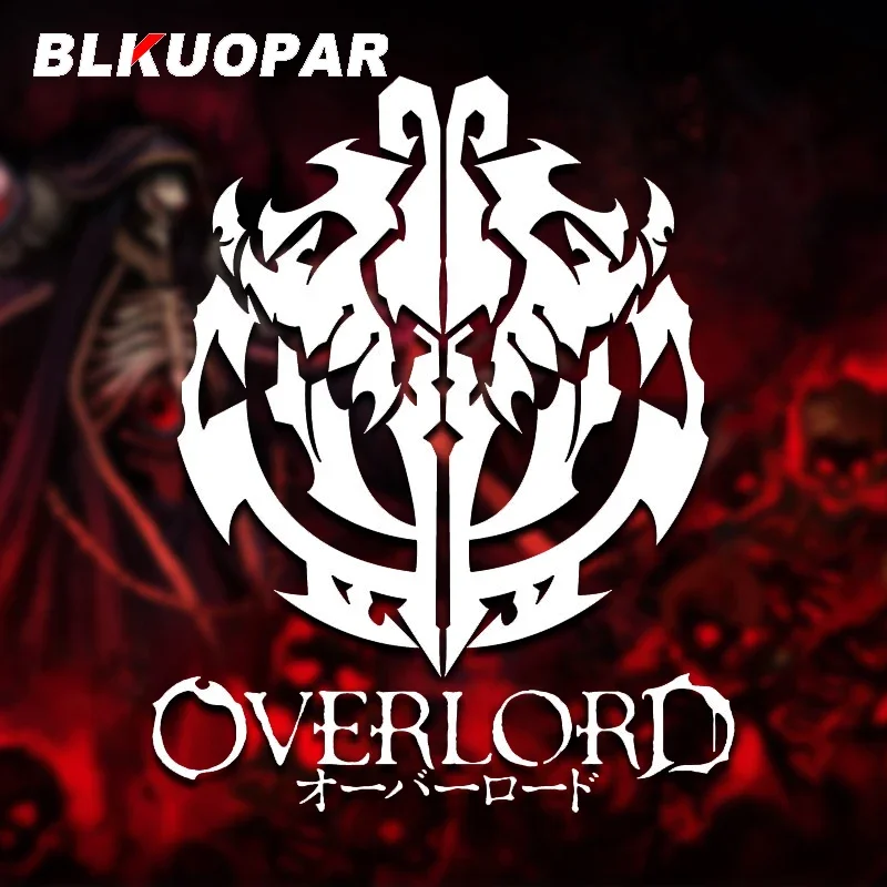 

BLKUOPAR Overlord Anime Logo Skull Sword Car Sticker Personality Waterproof Decal Motorcycle Laptop Caravan Car Door Protector