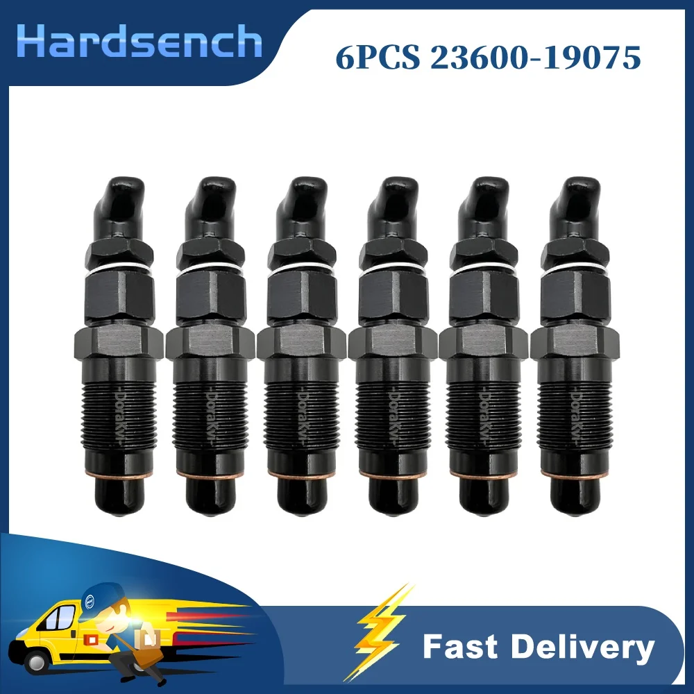 6PCS Per Set Fuel Injector 23600-19075 2360019075 for Land Cruiser HZJ75 HZJ79 Diesel Injector