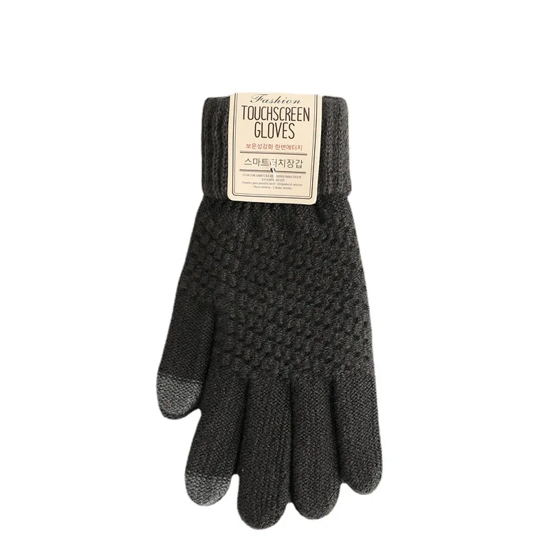 Guantes de invierno para mujer, guantes cálidos de felpa para hombre y mujer, guantes de pantalla táctil de moda, guantes cálidos de invierno