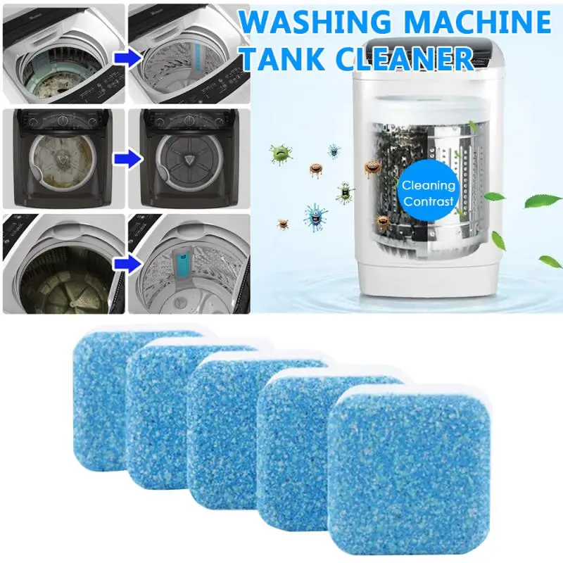 10/5pcs Washing Machine Tank Cleaner Detergent Effervescent Tablet High-efficiency Deep Descaling Agent Household Cleaning Tool