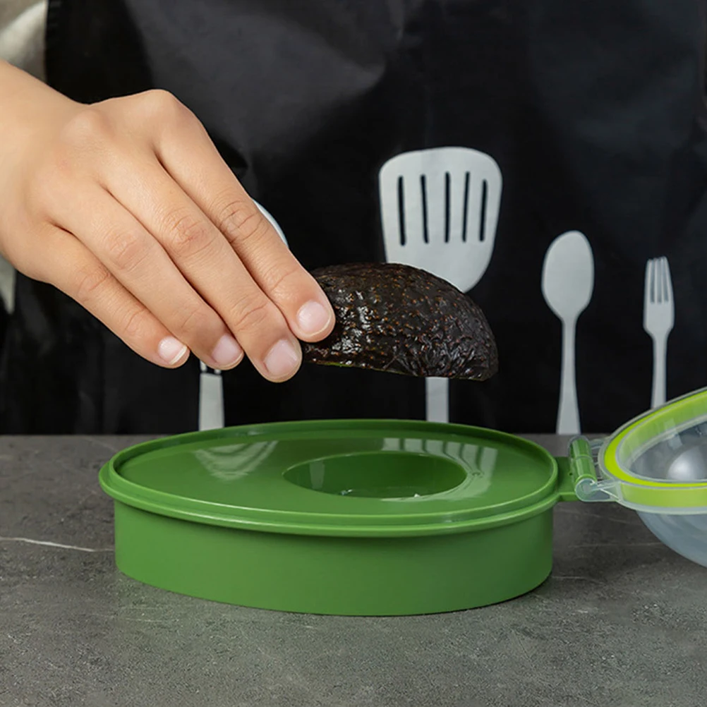 

4 Pcs Avocado Containers Fresh-keeping Boxes Portable Fruit Storage Reusable Silicone PP Material Transparent Keep Avocados