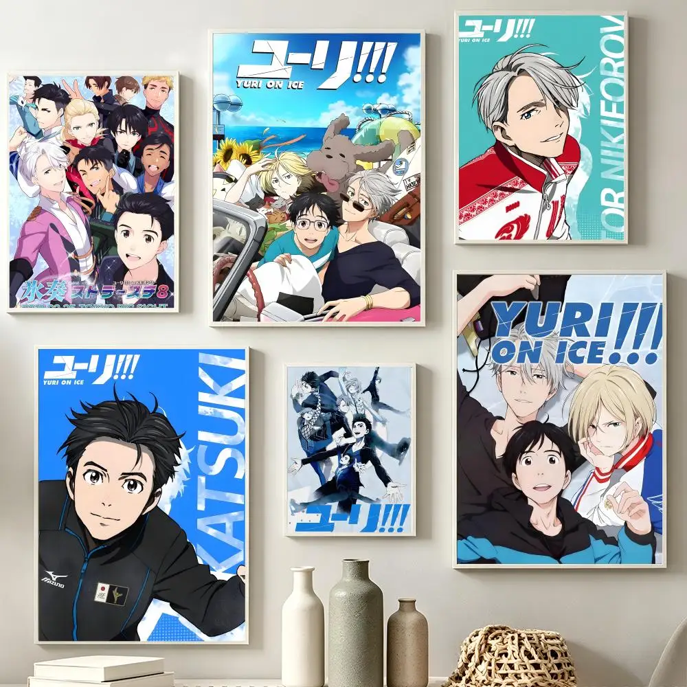 Anime Y-Yuri!! !.on.Ice Painting-lleno de arte abstracto para pintar sobre lienzo, cuadro de arte de pared para decoración del hogar y sala de estar
