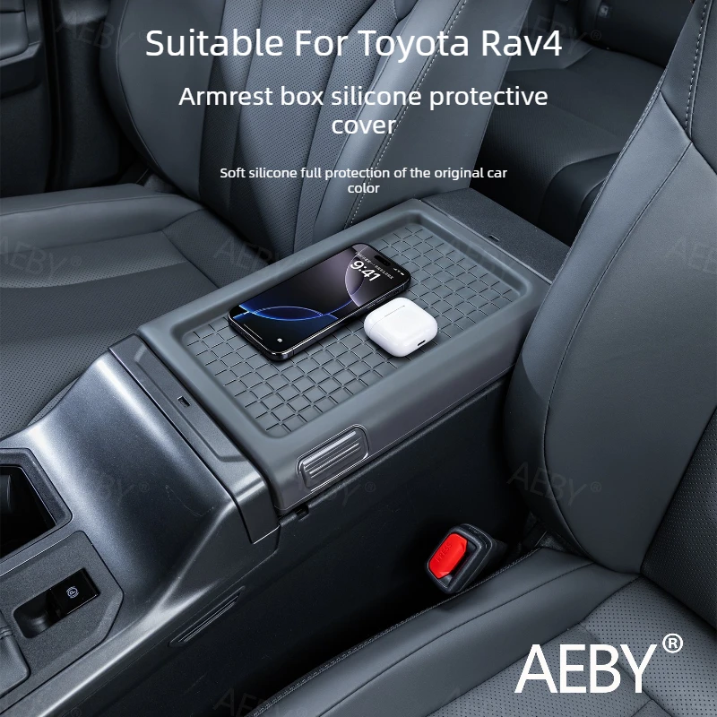 

For Toyota Rav4 2026 Silicone armrest protector,Center console protective cover,Anti-slip and dust-proof,interior accessories