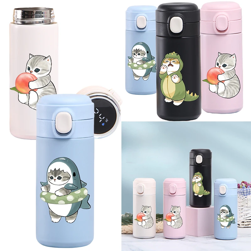

Mofusand Temperature Display Insulated Cup Anime Children's Portable Digital Display Temperature Bouncing Cover Insulated Cup