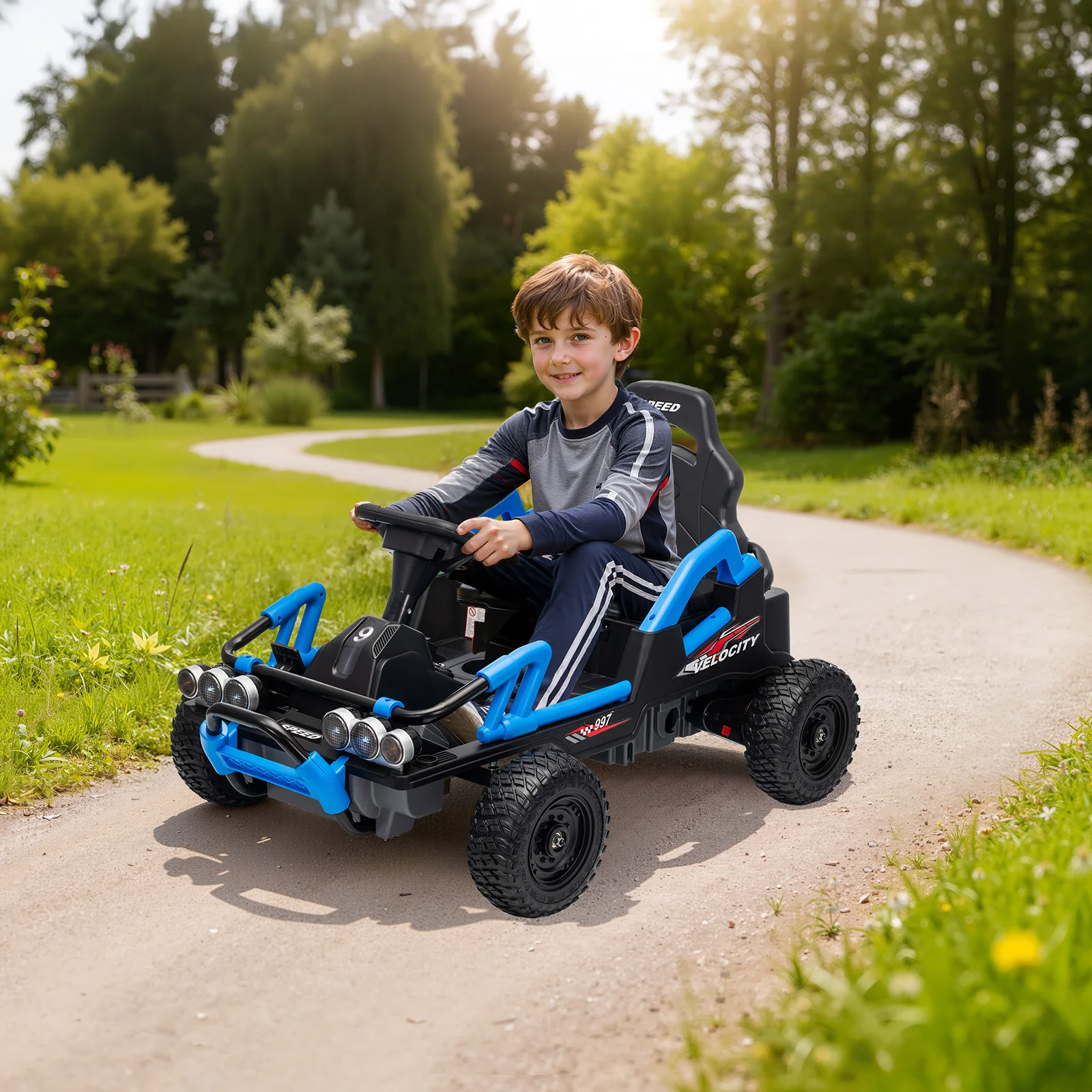Samochód elektryczny 24V dla starszych dzieci, pojazdy elektryczne dla dzieci w wieku 3-12 lat, prezenty świąteczne dla dzieci, samochód elektryczny zasilany akumulatorem