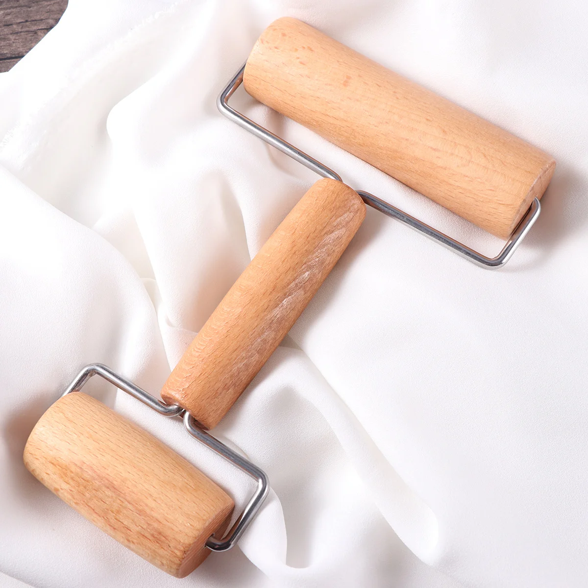 

Solid Wood Rolling Pin T-shaped Flour Stick Pressing Roller for Baking Pasta Dough Clay