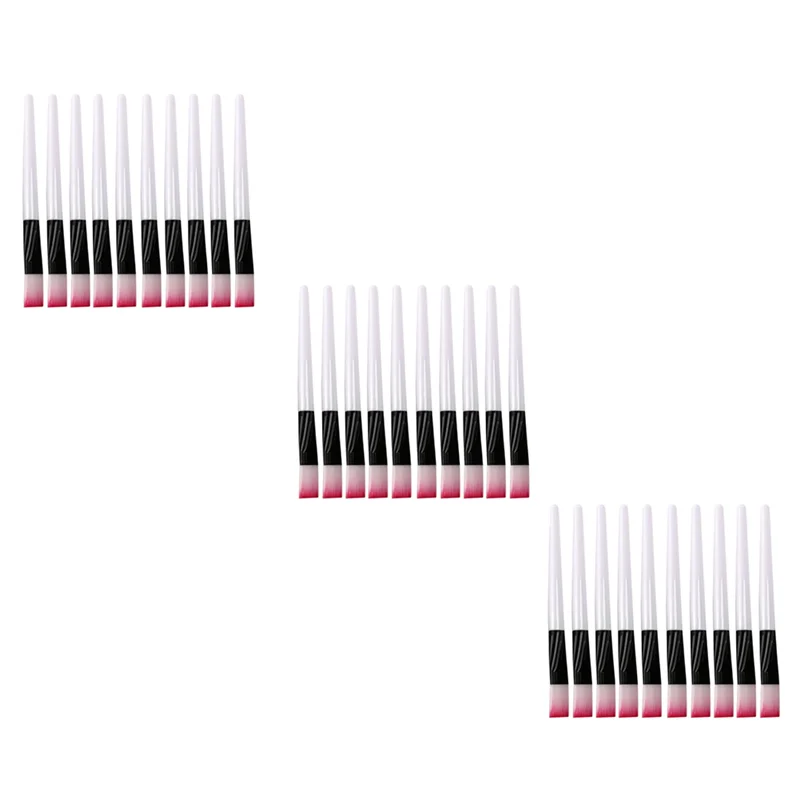 A94E-30 قطعة فرشاة وردية شريط أبيض قناع الوجه فرشاة أدوات ماكياج العناية بالبشرة #2