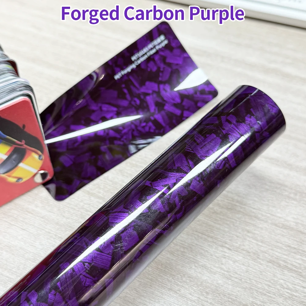 

50cm*300cm Glossy Purple Crystal Forged Carbon Fiber Wrapping Vinyl Film Motorcycle Stickers Decals Auto Accessories Wrap Foil