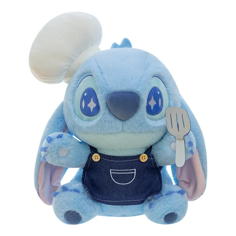 Jouet en peluche Disney Chef Stitch, Animal en peluche mignon pour fête alimentaire, cadeau d'anniversaire et de noël pour enfants, poupée douce, cadeau pour enfants