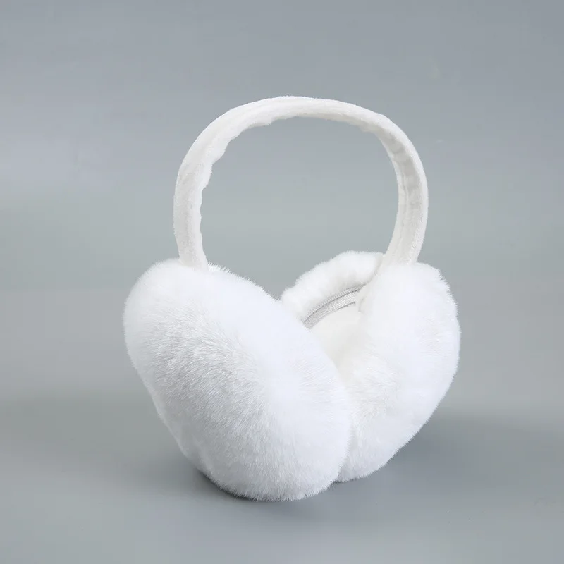 Moda inverno quente earmuffs mulheres homens portátil dobrável earflap cor sólida macio pelúcia orelha mais quente ao ar livre esqui quente capa de orelha